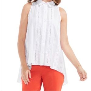 Vince Camuto hi-Lo eyelet top